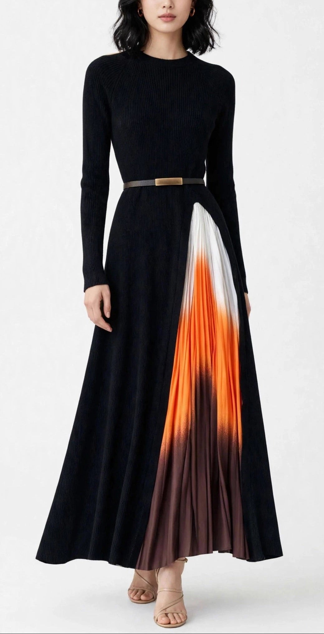 Black and Brown Cherokee Long Dress