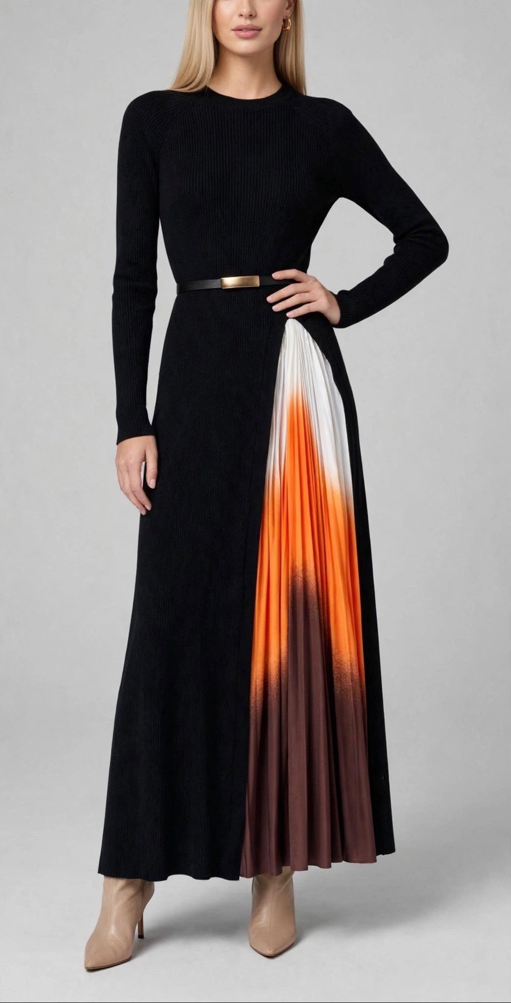 Black and Brown Cherokee Long Dress