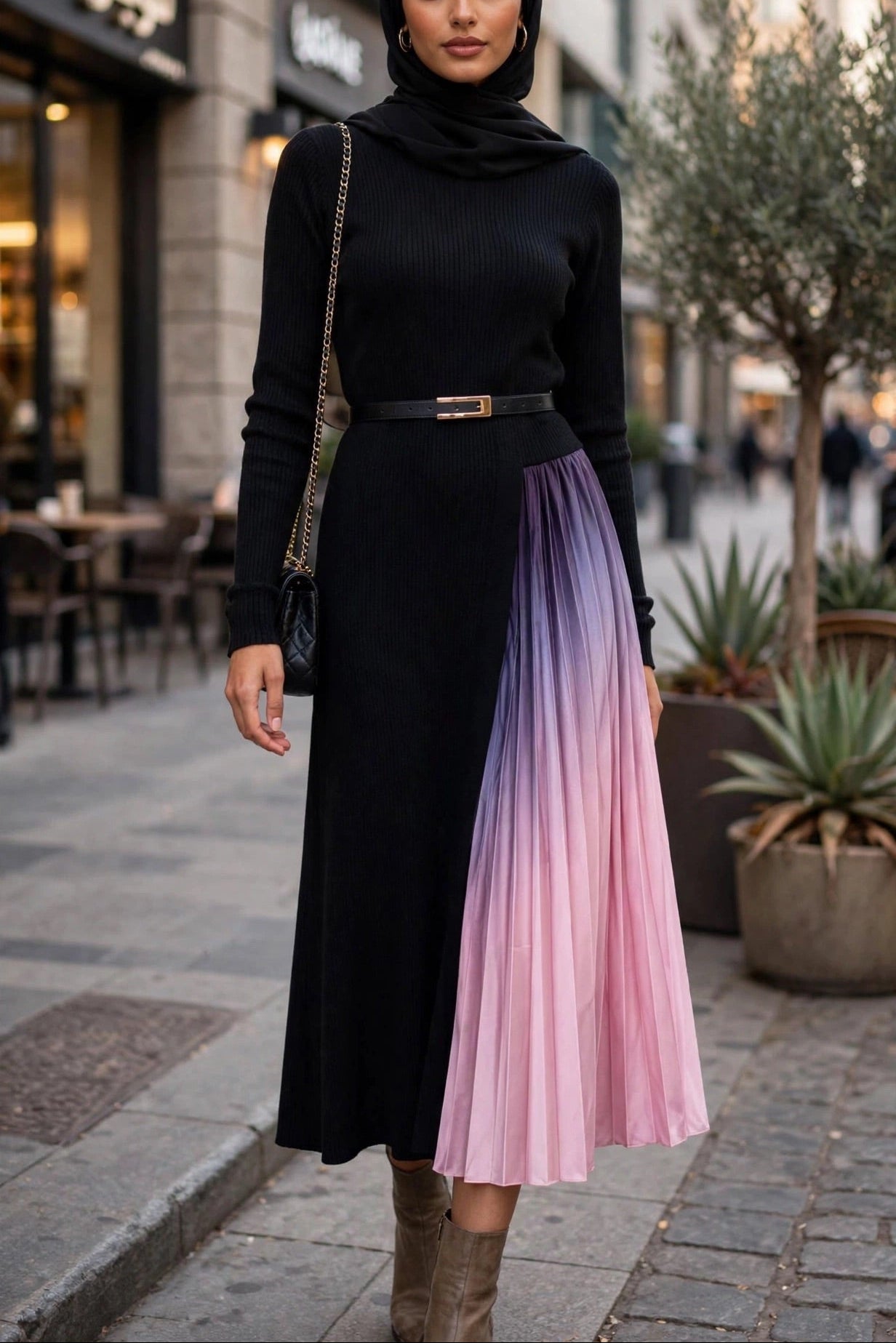 Pink and Purple Cherokee Long Dress